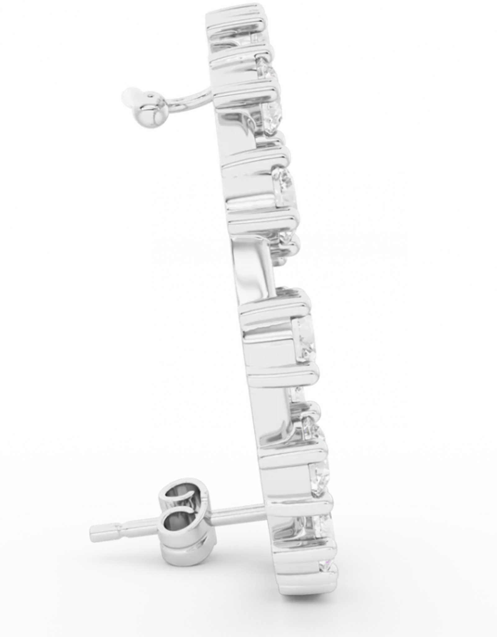 Billion Avenue Ray Diamond Earstud Left - Silver - Billion Avenue