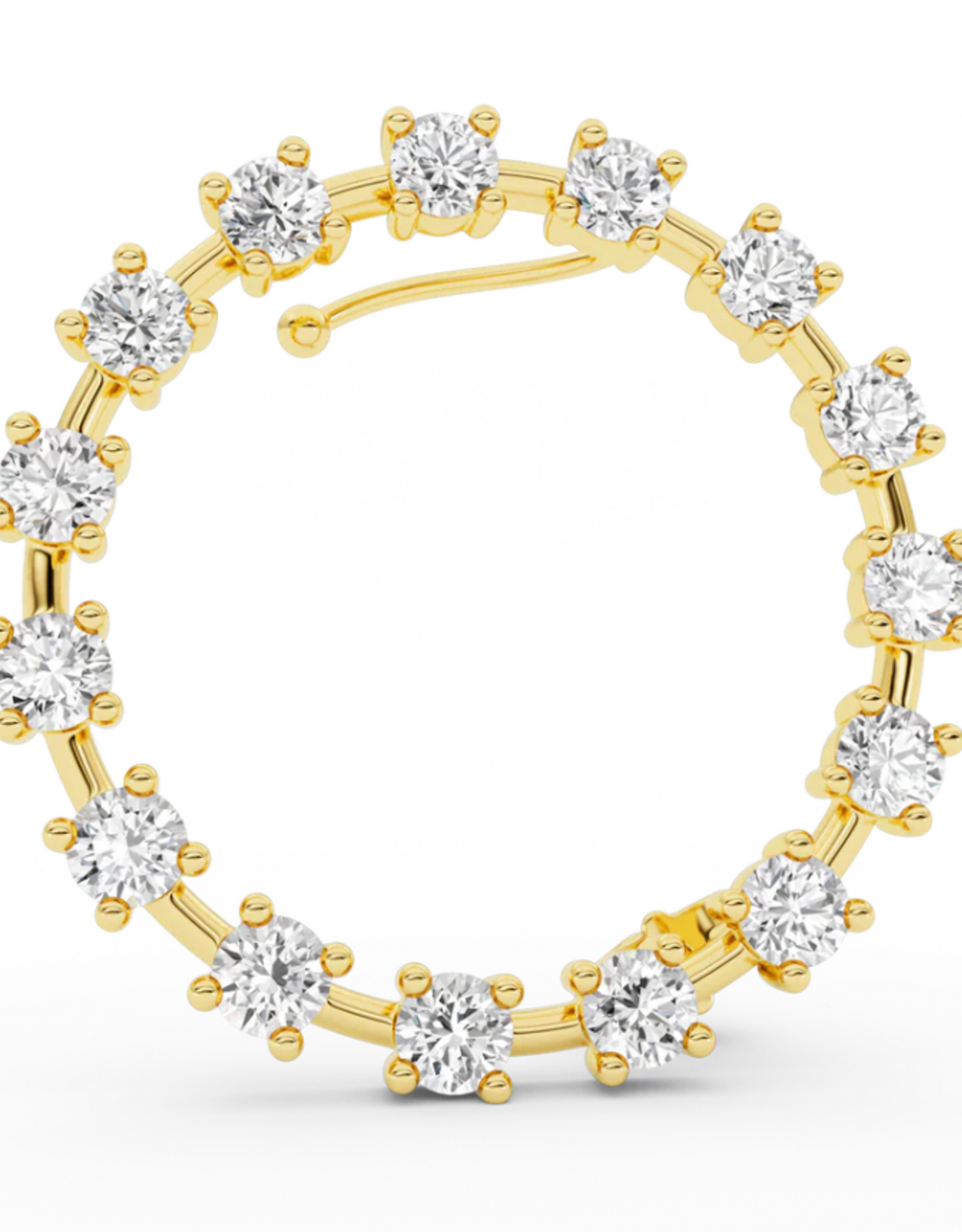 Billion Avenue Ray Diamond Earstud Left - Gold - Billion Avenue