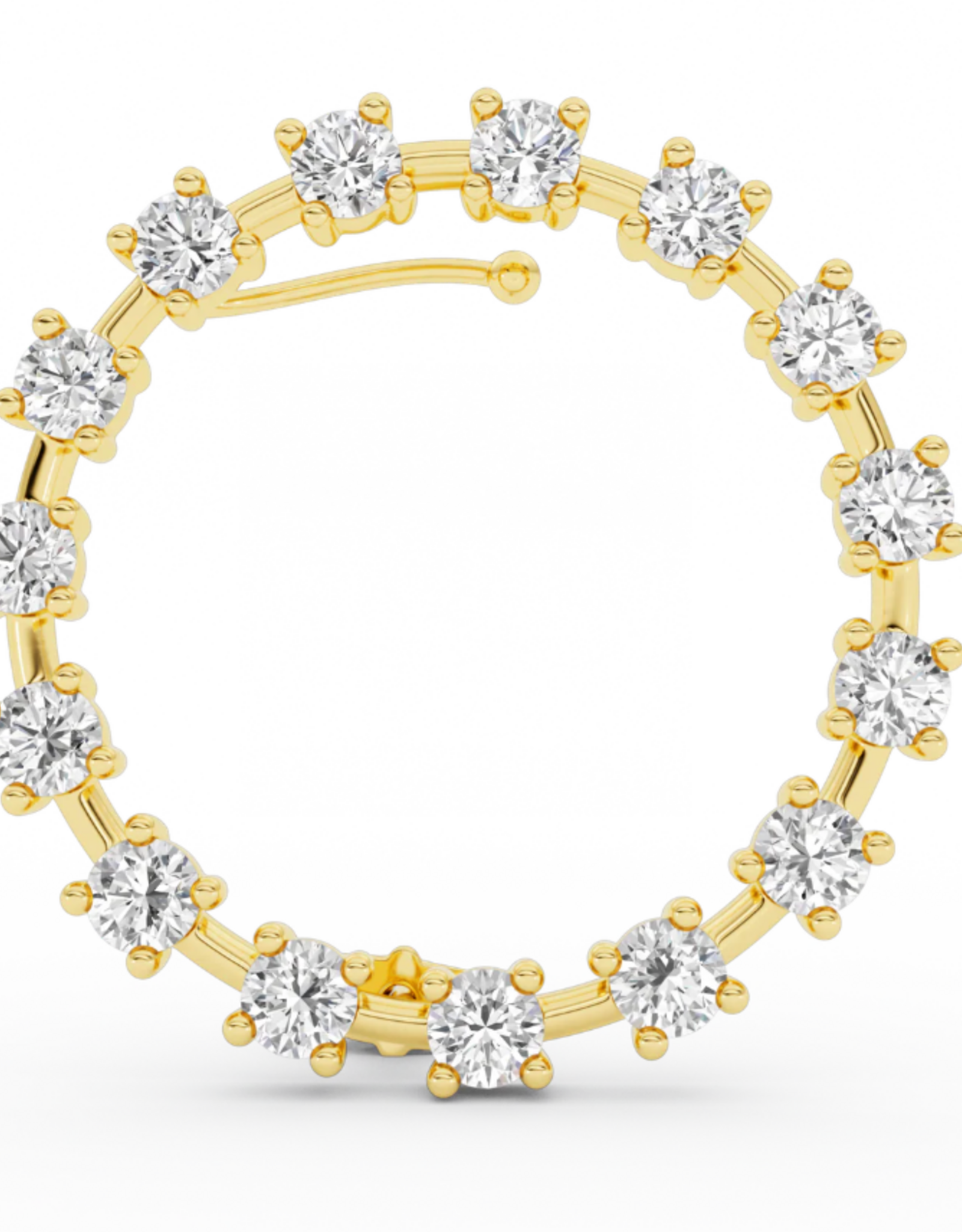 Billion Avenue Ray Diamond Earstud Right - Gold - Billion Avenue