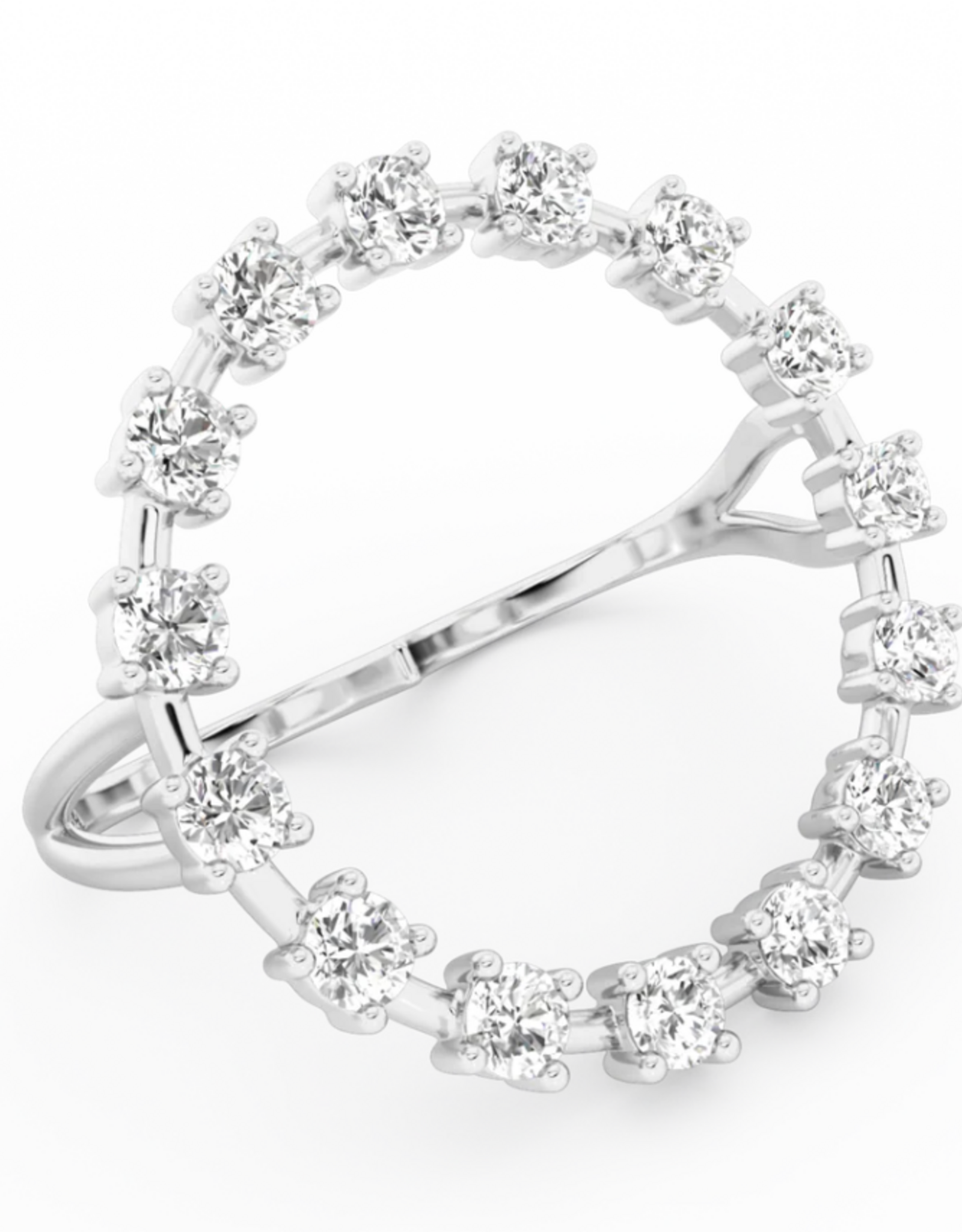 Billion Avenue Ray Diamond Ring - Silver - Billion Avenue