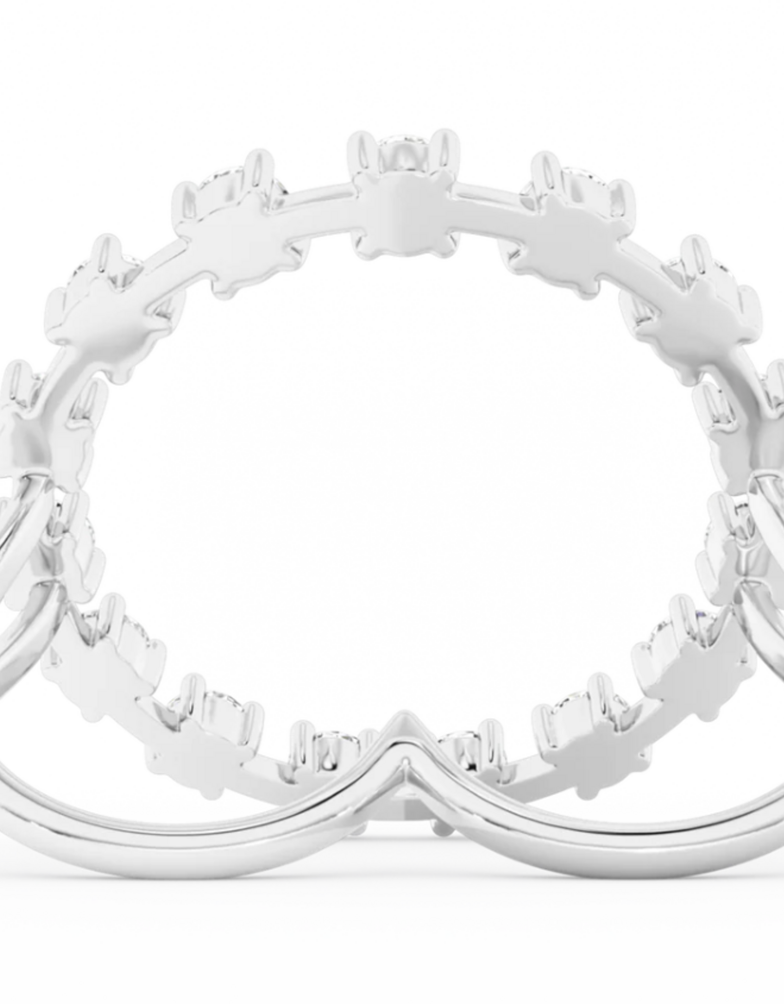 Billion Avenue Ray Diamond Ring - Silver - Billion Avenue