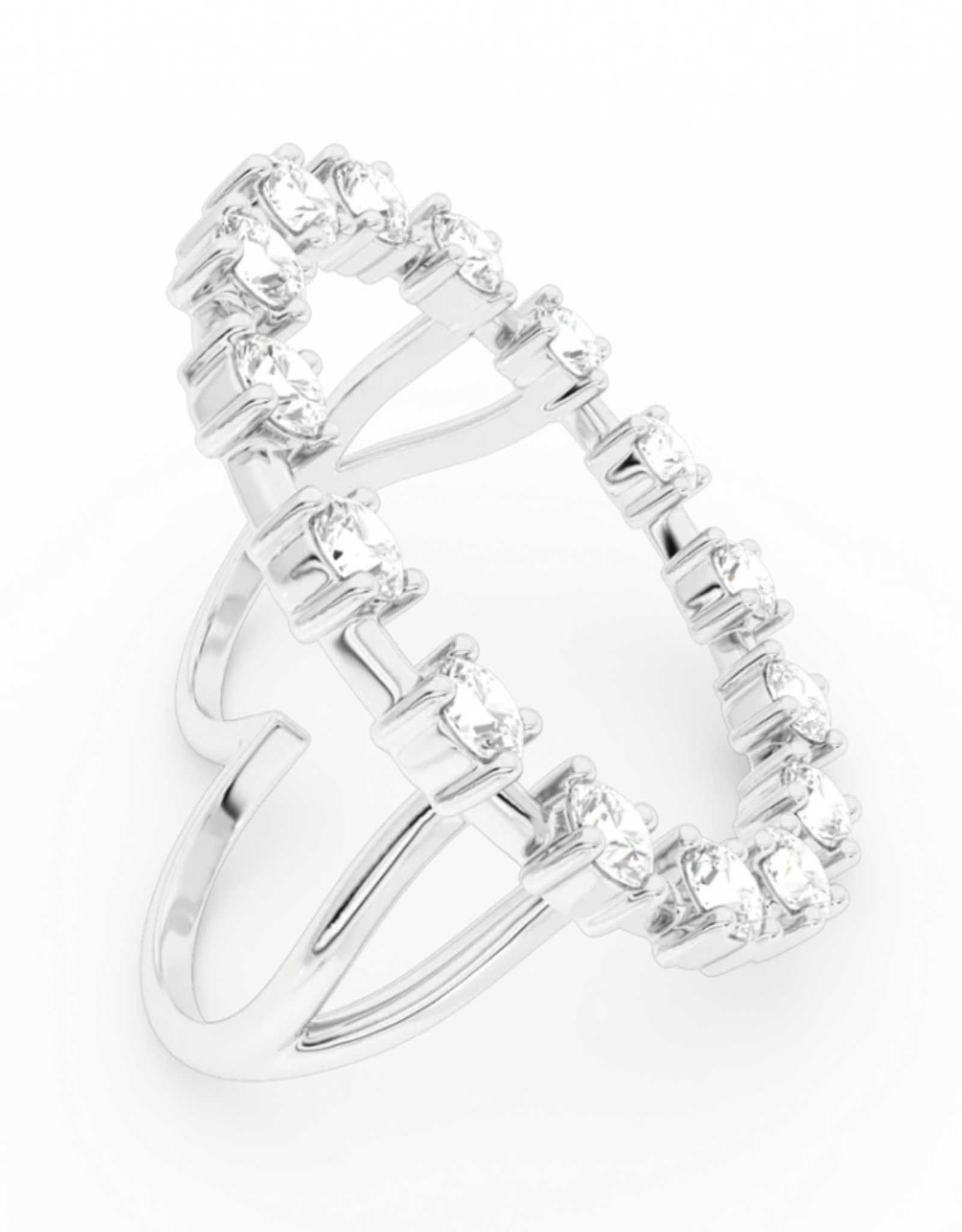 Billion Avenue Ray Diamond Ring - Silver - Billion Avenue