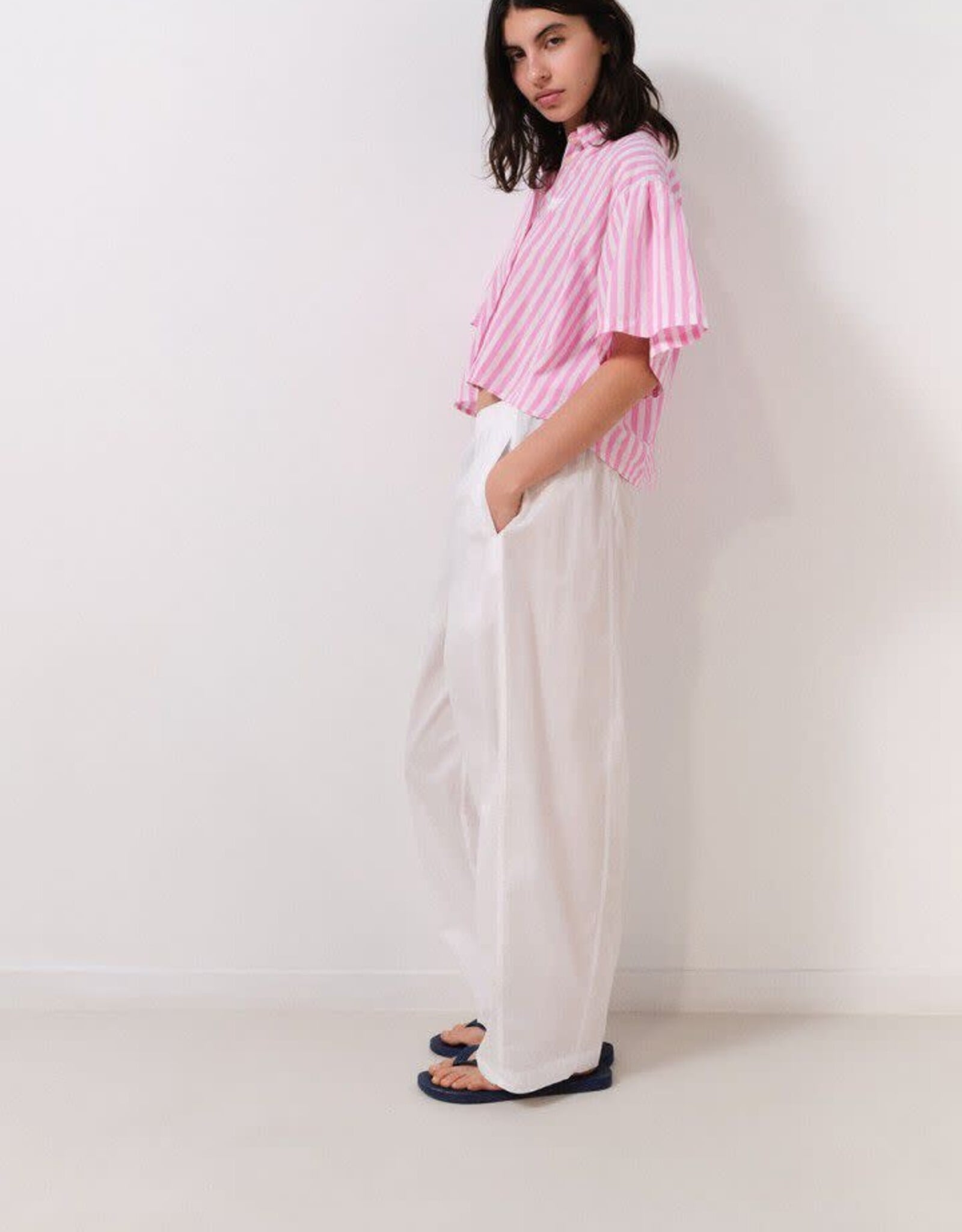 American Vintage Blouse 'Vextown' - Rayures Rose - Vex06A -  American Vintage