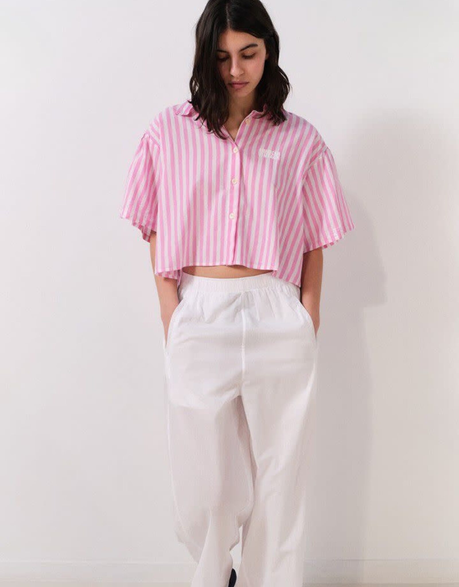American Vintage Blouse 'Vextown' - Rayures Rose - Vex06A -  American Vintage