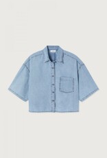 American Vintage Blouse 'Paybou' - Blue Snow - Pay06A -  American Vintage