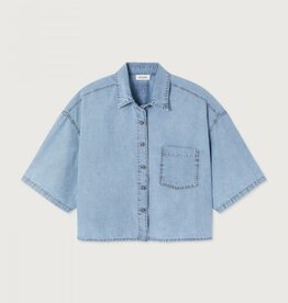 American Vintage Blouse 'Paybou' - Blue Snow - Pay06A -  American Vintage