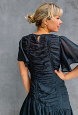 Jurk Voile 'Circle S' - Navy - Neo Noir