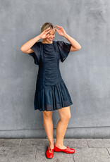 Jurk Voile 'Circle S' - Navy - Neo Noir