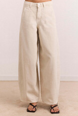 Damson Madder Jeans Barrel 'Erika' - Stone - Damson Madder