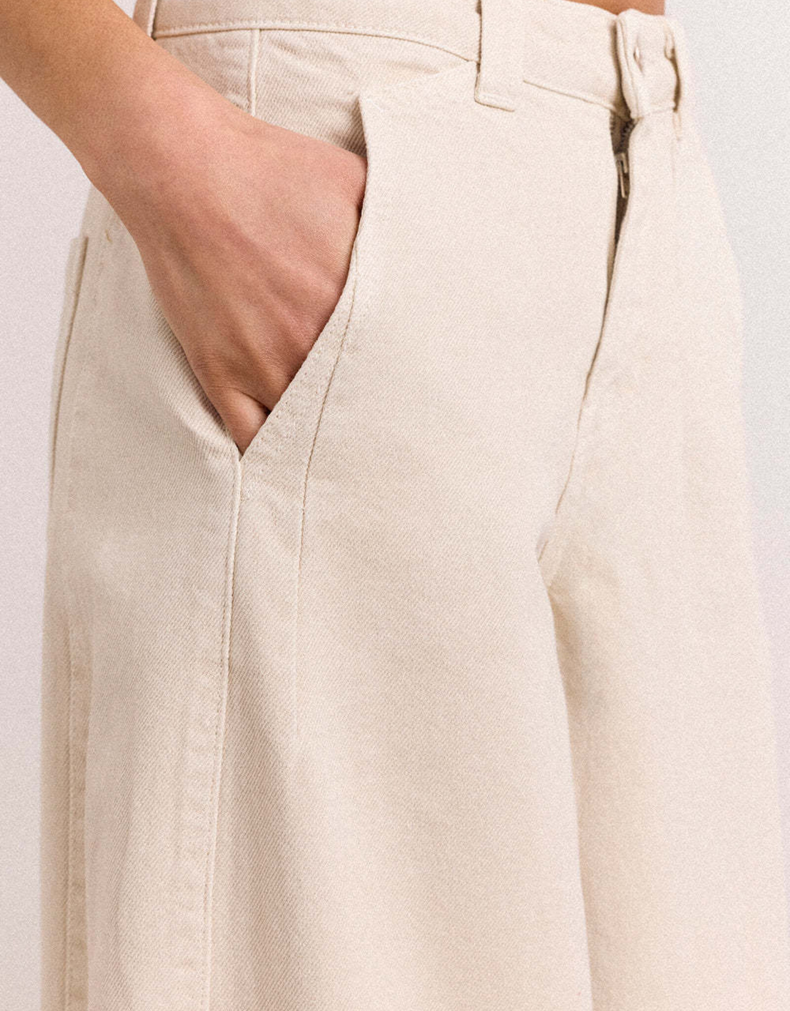Damson Madder Jeans Barrel 'Erika' - Stone - Damson Madder