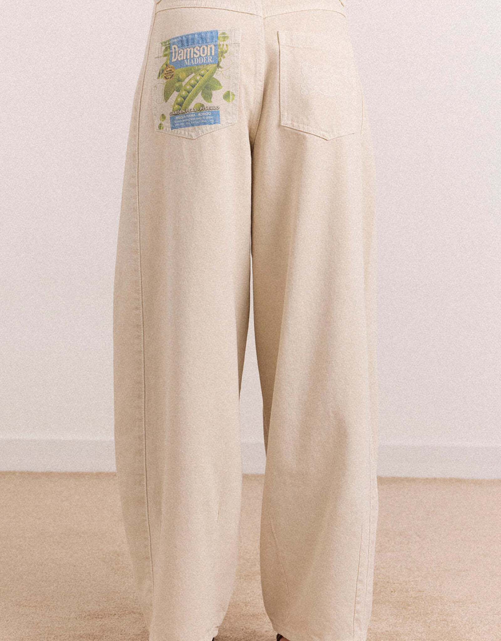 Damson Madder Jeans Barrel 'Erika' - Stone - Damson Madder