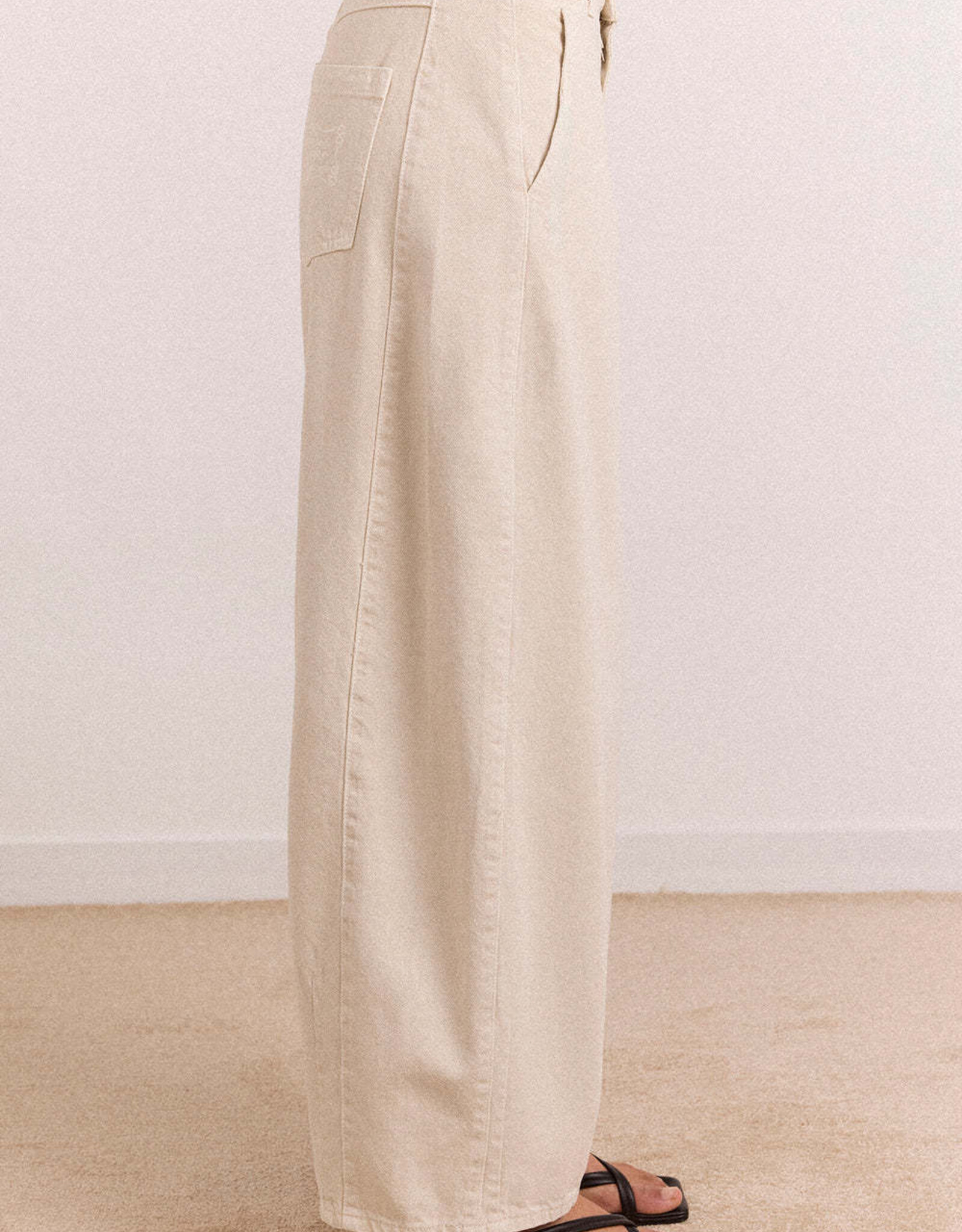 Damson Madder Jeans Barrel 'Erika' - Stone - Damson Madder