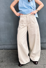 Damson Madder Jeans Barrel 'Erika' - Stone - Damson Madder