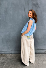 Damson Madder Jeans Barrel 'Erika' - Stone - Damson Madder