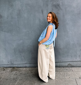Damson Madder Jeans Barrel 'Erika' - Stone - Damson Madder