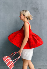 Damson Madder Top 'Stella Ruffle Cami' - Red - Damson Madder