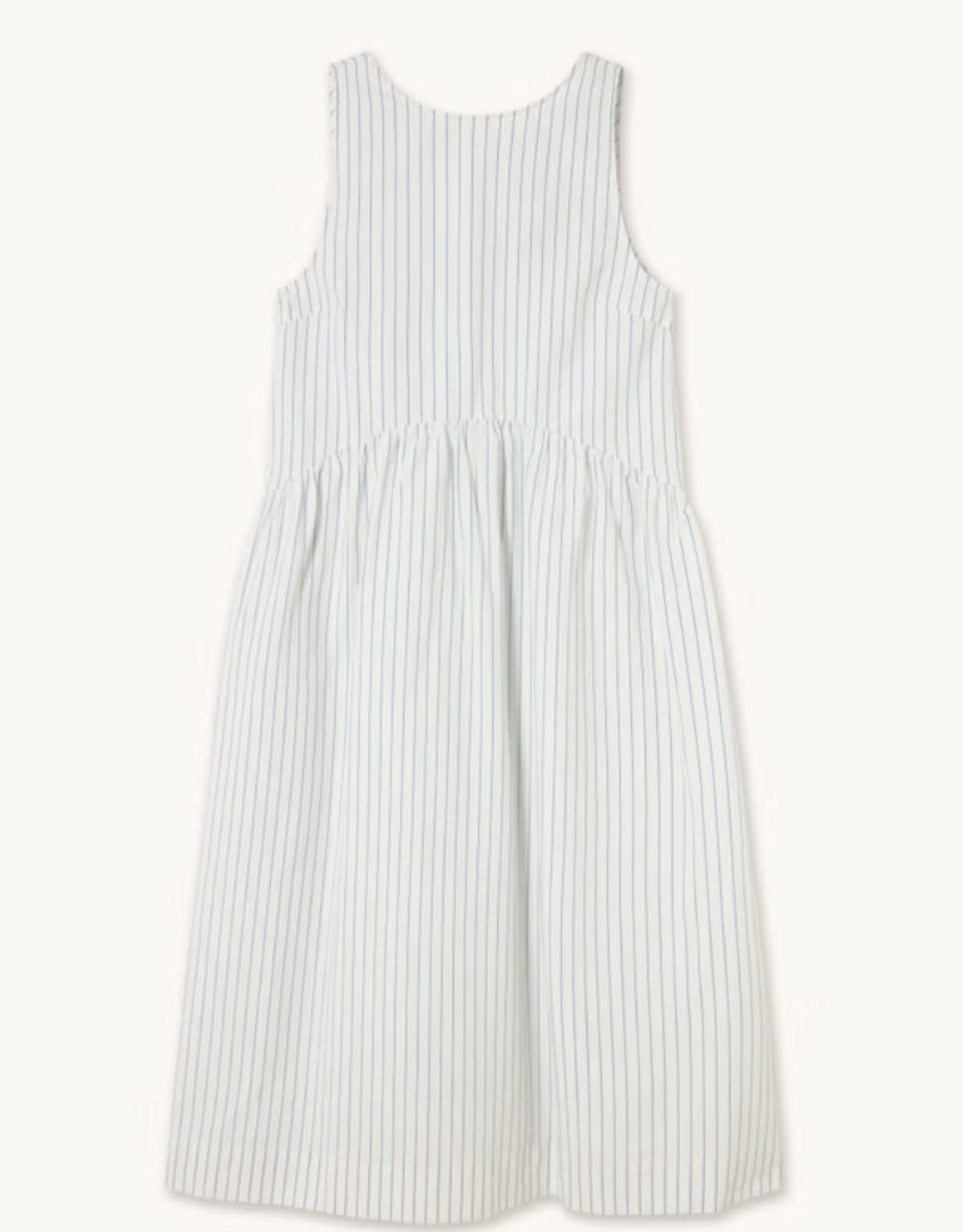 The Tiny Big Sister Jurk Striped 'Low Back' - White - The Tiny Big Sister
