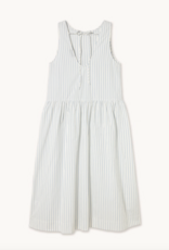 The Tiny Big Sister Jurk Striped 'Low Back' - White - The Tiny Big Sister