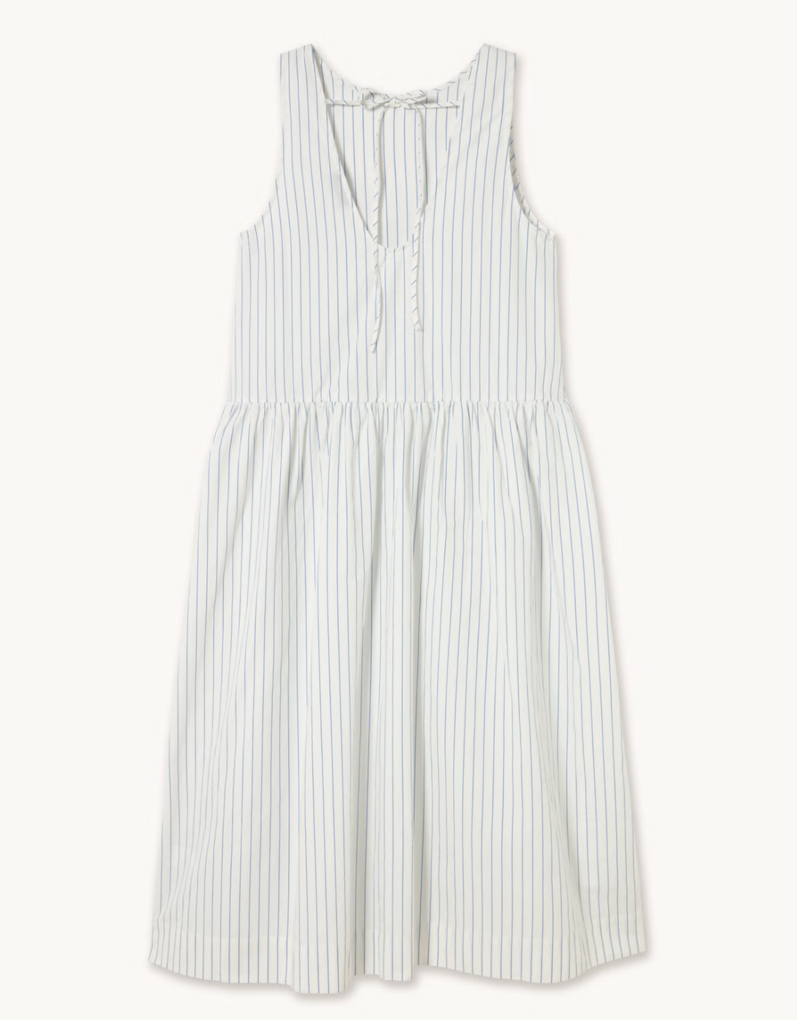 The Tiny Big Sister Jurk Striped 'Low Back' - White - The Tiny Big Sister