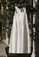 The Tiny Big Sister Jurk Striped 'Low Back' - White - The Tiny Big Sister