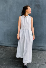 The Tiny Big Sister Jurk Striped 'Low Back' - White - The Tiny Big Sister
