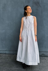 The Tiny Big Sister Jurk Striped 'Low Back' - White - The Tiny Big Sister