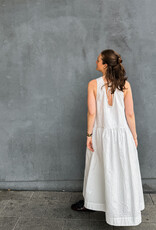 The Tiny Big Sister Jurk Striped 'Low Back' - White - The Tiny Big Sister