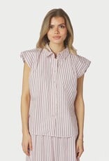 Blouse Double Stripe 'Isella' - Rose - Neo Noir