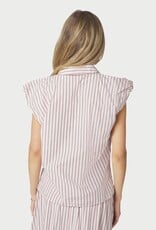 Blouse Double Stripe 'Isella' - Rose - Neo Noir