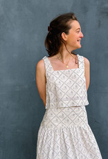 The Tiny Big Sister Top 'Swans' - Light Cream - The Tiny Big Sister