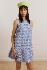 Damson Madder Jurk Ruffle 'Leili' - Blue - Damson Madder