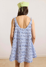 Damson Madder Jurk Ruffle 'Leili' - Blue - Damson Madder