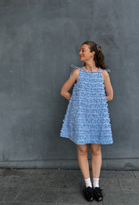 Damson Madder Jurk Ruffle 'Leili' - Blue - Damson Madder