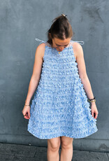 Damson Madder Jurk Ruffle 'Leili' - Blue - Damson Madder