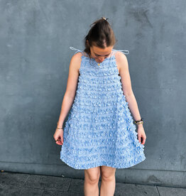 Damson Madder Jurk Ruffle 'Leili' - Blue - Damson Madder