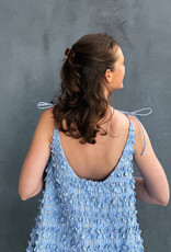 Damson Madder Jurk Ruffle 'Leili' - Blue - Damson Madder