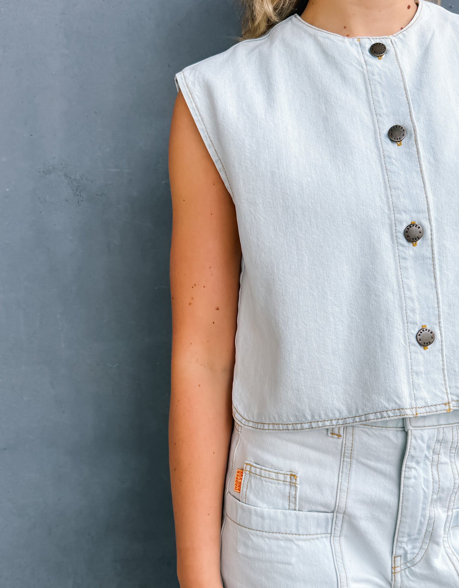 Harper&Yve Waistcoat 'Gilly' - Light Blue - Harper&Yve