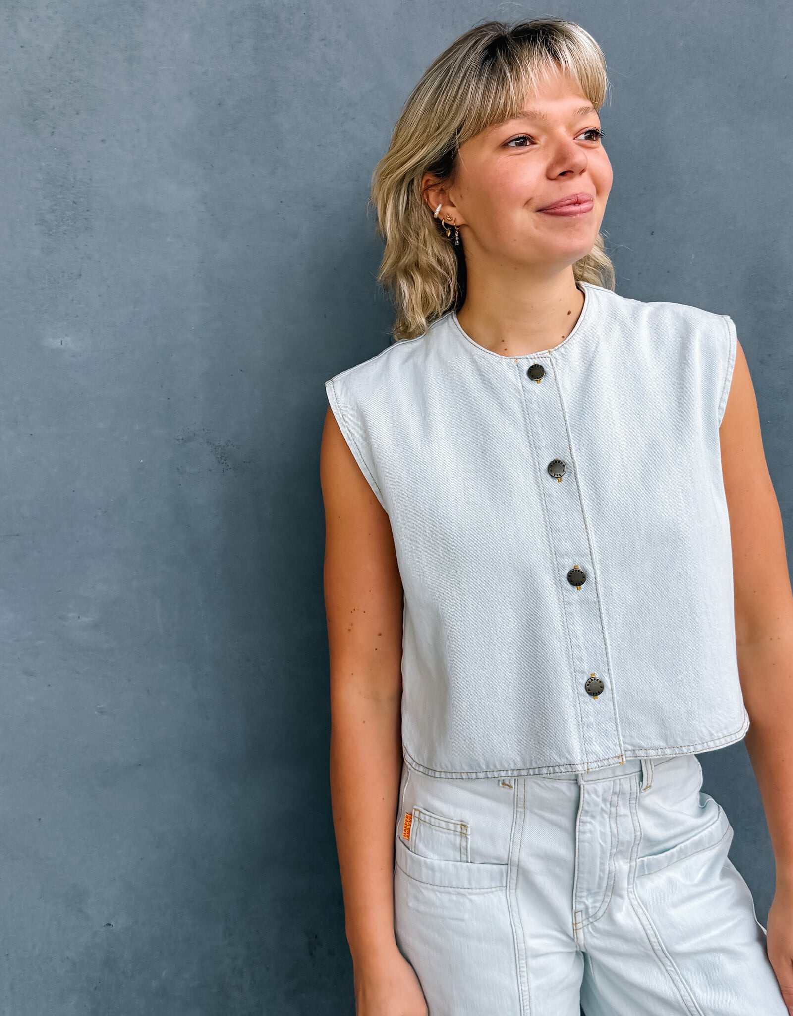 Harper&Yve Waistcoat 'Gilly' - Light Blue - Harper&Yve