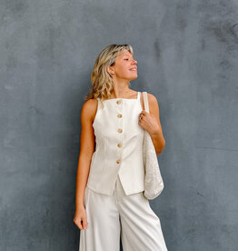 Top/Waistcoat  'Kylie' - Off White - Neo Noir