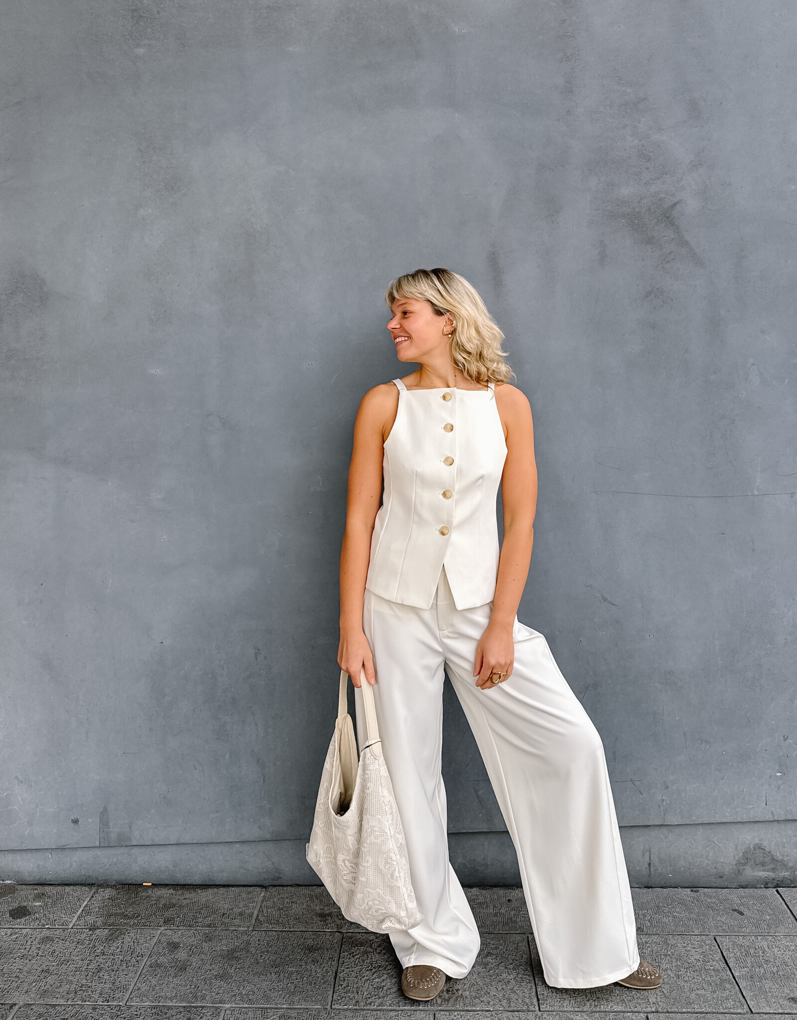 Top/Waistcoat  'Kylie' - Off White - Neo Noir