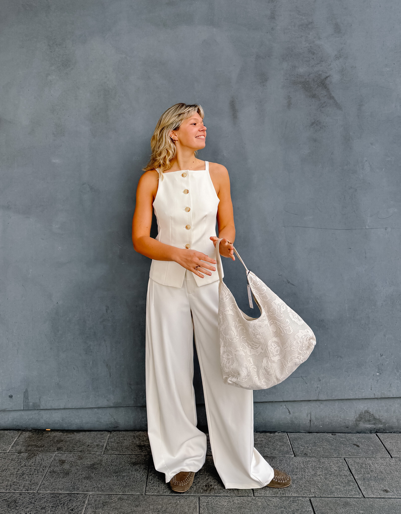 Broek 'Massie' - Off White - Neo Noir