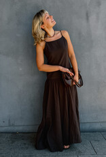 Jurk Voile 'Jackie' - Dark Brown - Neo Noir