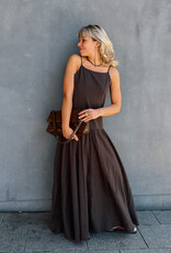 Jurk Voile 'Jackie' - Dark Brown - Neo Noir