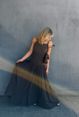 Jurk Voile 'Jackie' - Dark Brown - Neo Noir