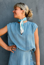 Another Label Top Denim 'Aurore' - Light Blue - Another-Label