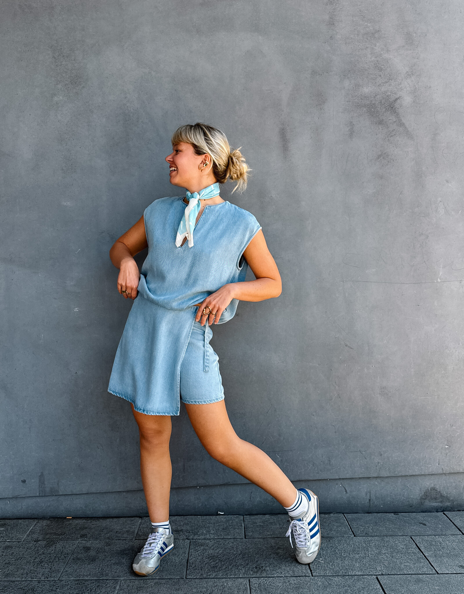 Another Label Skort 'Gwen' - Light Blue - Another Label