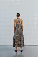 Withblack Jurk Midi 'Amina Talia' - Leo Print - Withblack