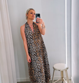 Withblack Jurk Midi 'Amina Talia' - Leo Print - Withblack