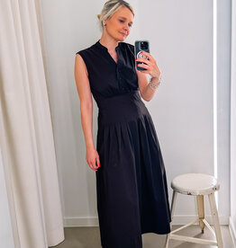 Jurk Poplin 'Irena' - Chocolate Brown - Neo Noir