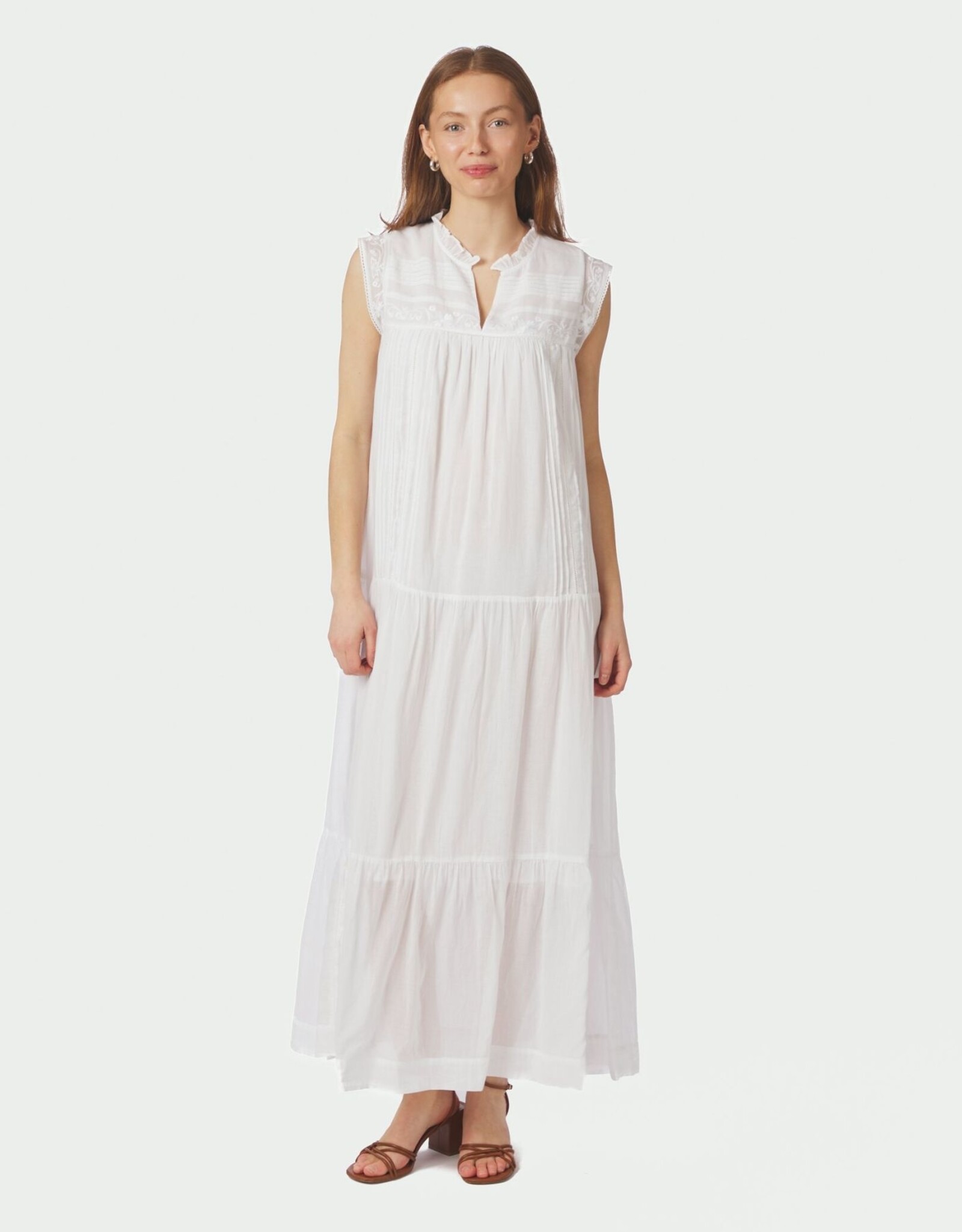 Jurk Voile 'Veana' - White - Neo Noir